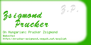 zsigmond prucker business card